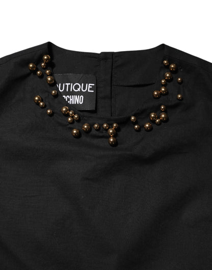 Black Cotton Sleeveless Women Tank T-shirt