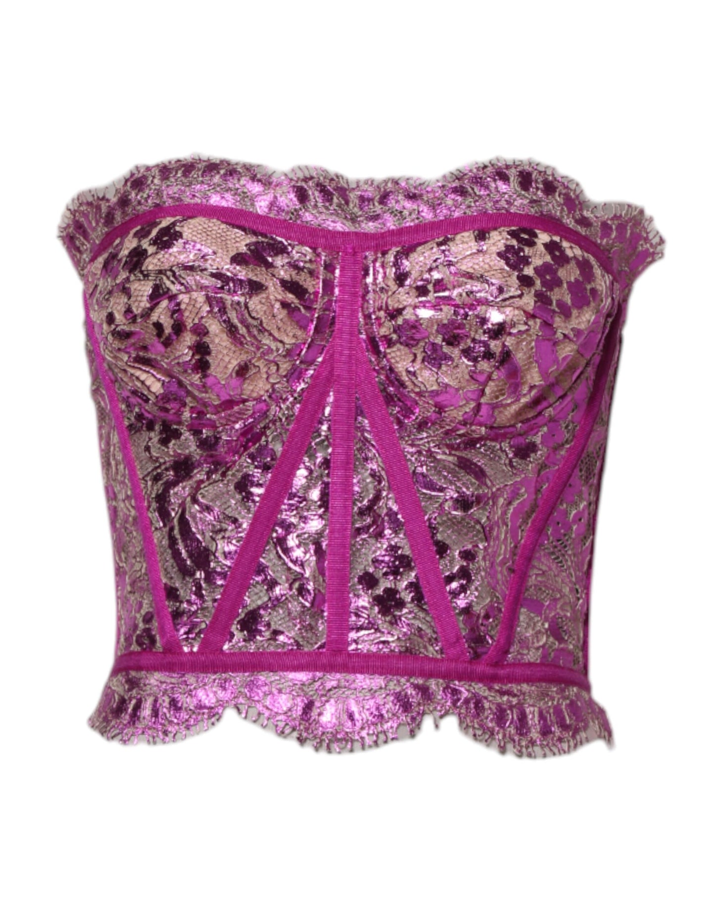 Pink Bustier Sleeveless Corset Blouse Top