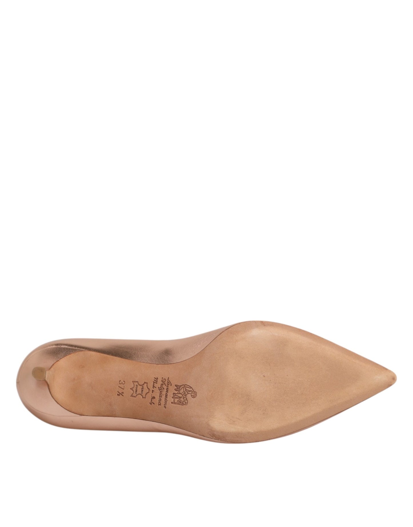 Pink Leather Pumps Stiletto Heels Slip On Shoes