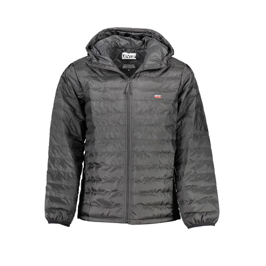 Black Polyester Men's Jacket