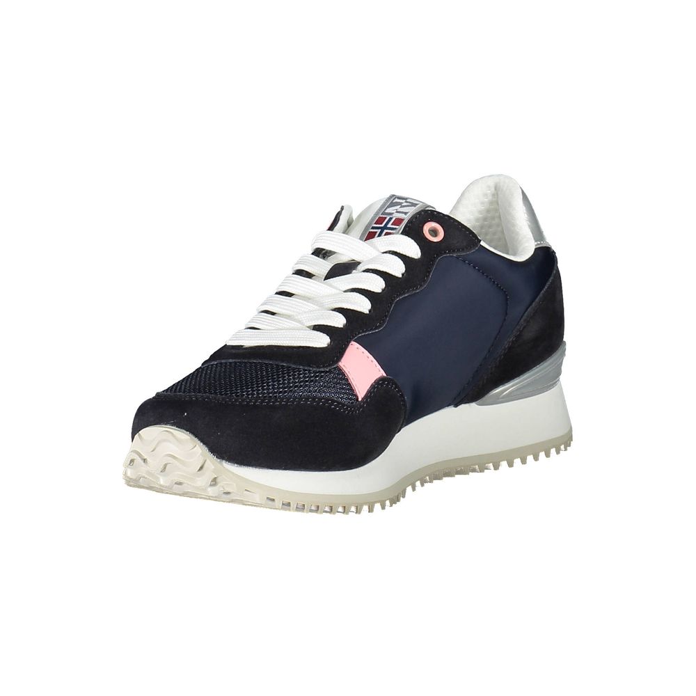 Blue Polyester Sneaker