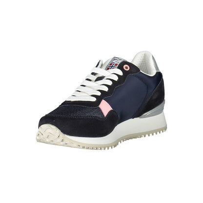 Blue Polyester Sneaker