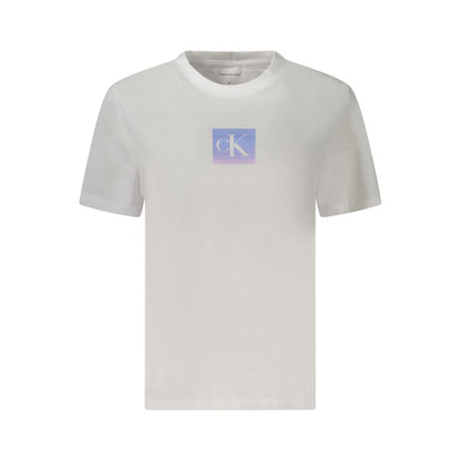 White Cotton Women T-Shirt