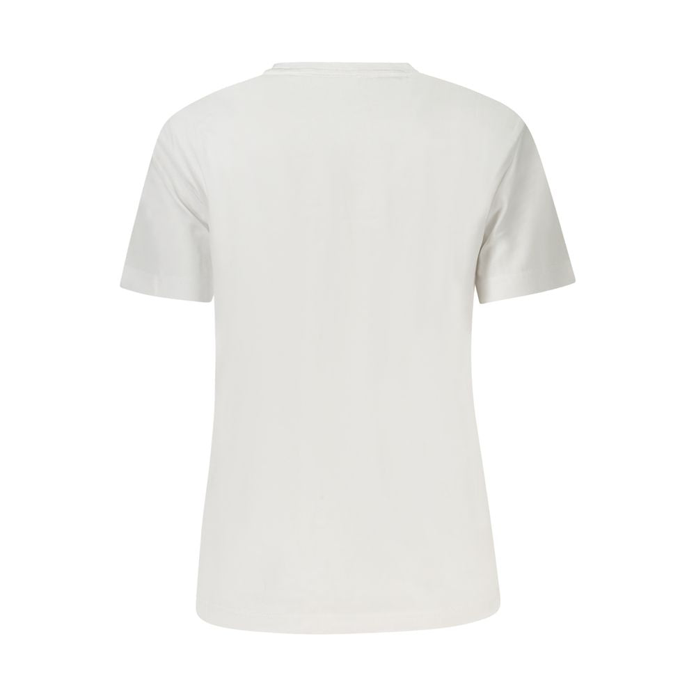 White Cotton Women T-Shirt