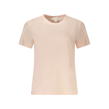 Pink Cotton Women T-Shirt
