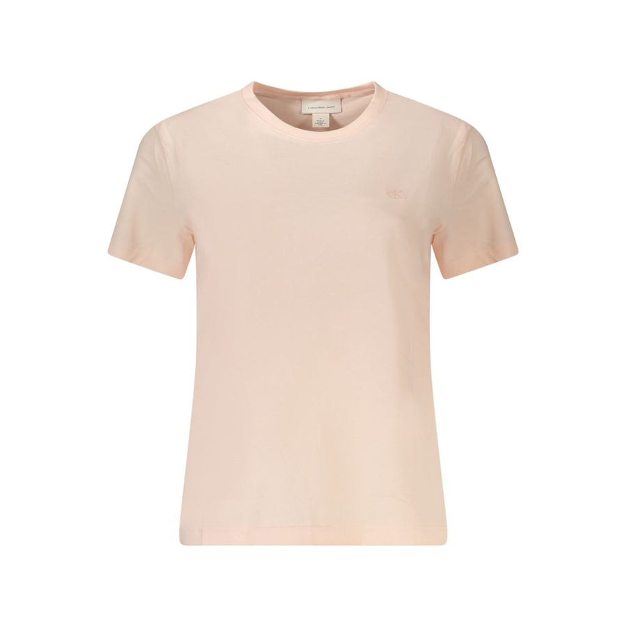 Pink Cotton Women T-Shirt