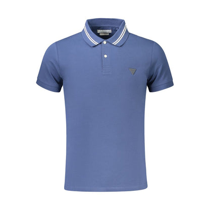 Blue Cotton Polo Shirt