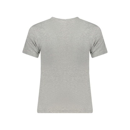 Gray Cotton Women T-Shirt