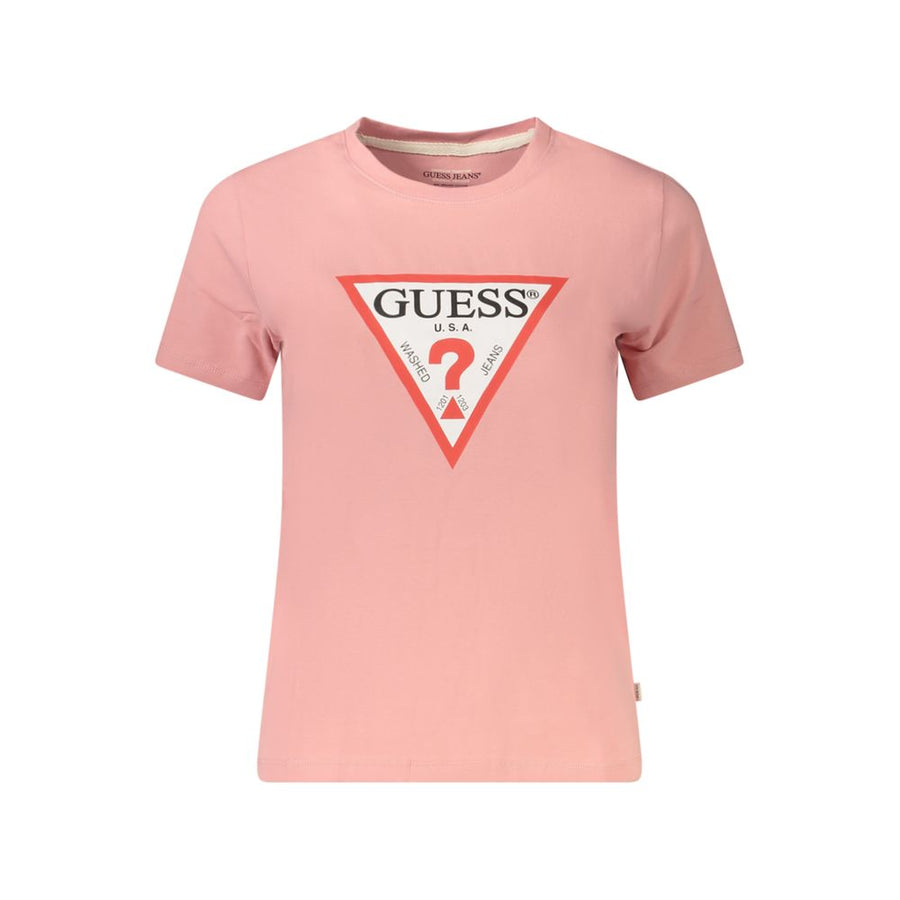 Pink Cotton Women T-Shirt