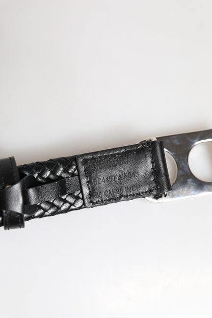 Black Classic Leather DG Logo Buckle Belt