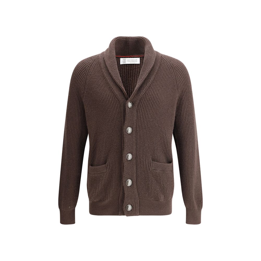Brown Cotton Cardigan
