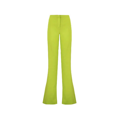 Green Polyester Women's Trouser