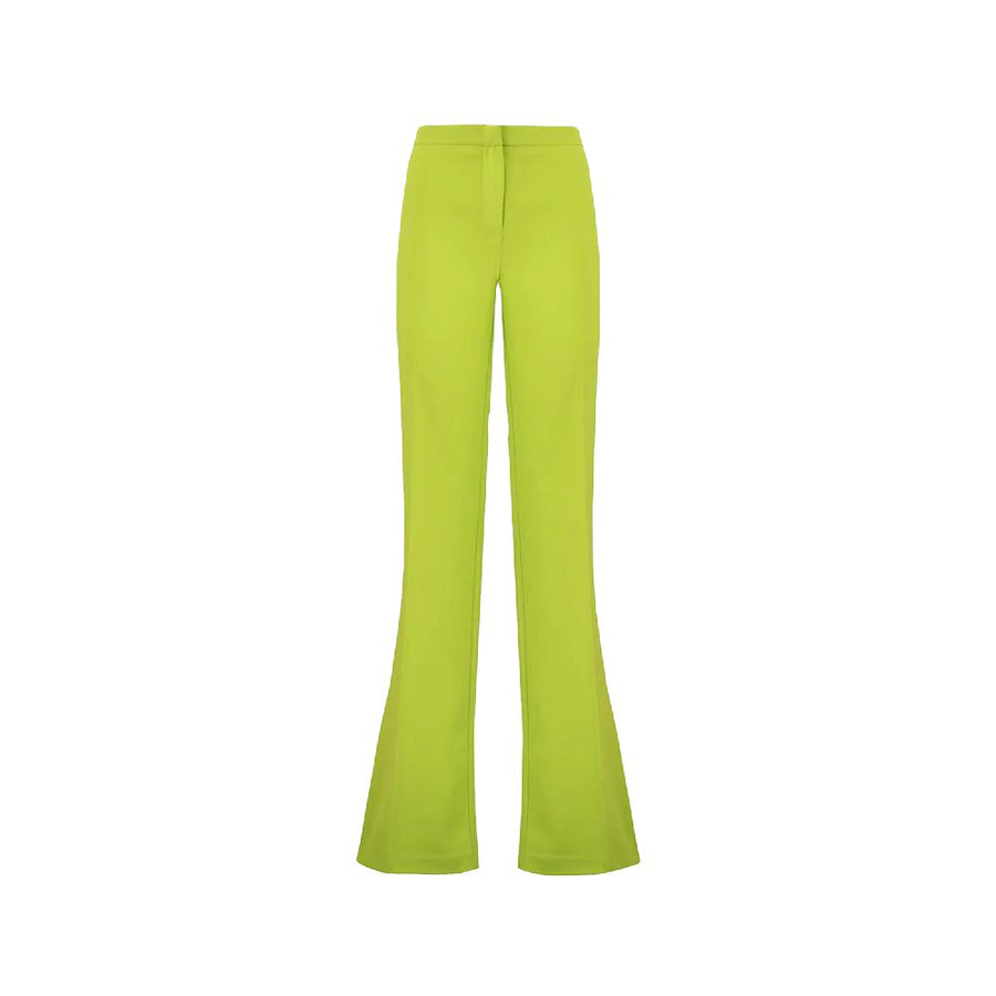 Green Polyester Women's Trouser