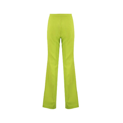 Green Polyester Women's Trouser