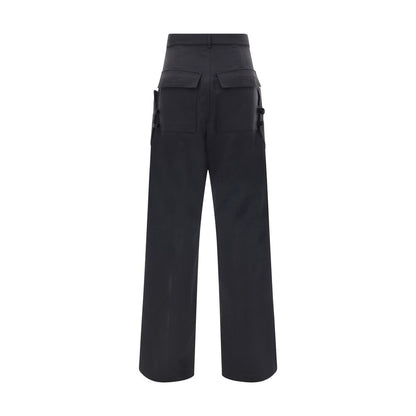 Black Wool Cargo Pants