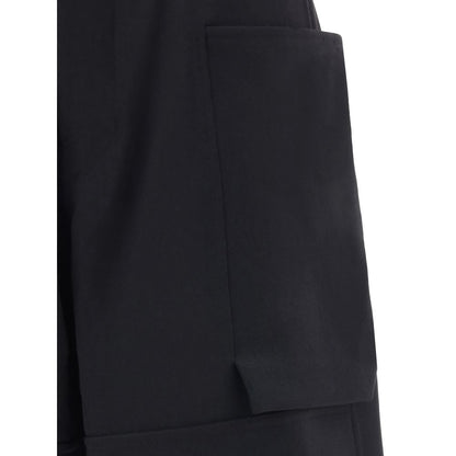 Black Wool Cargo Pants