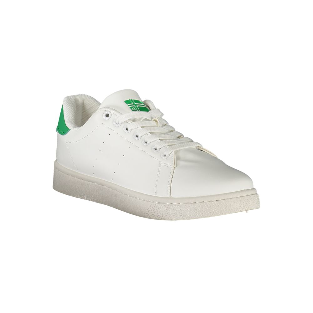 White Polyester Men Sneaker