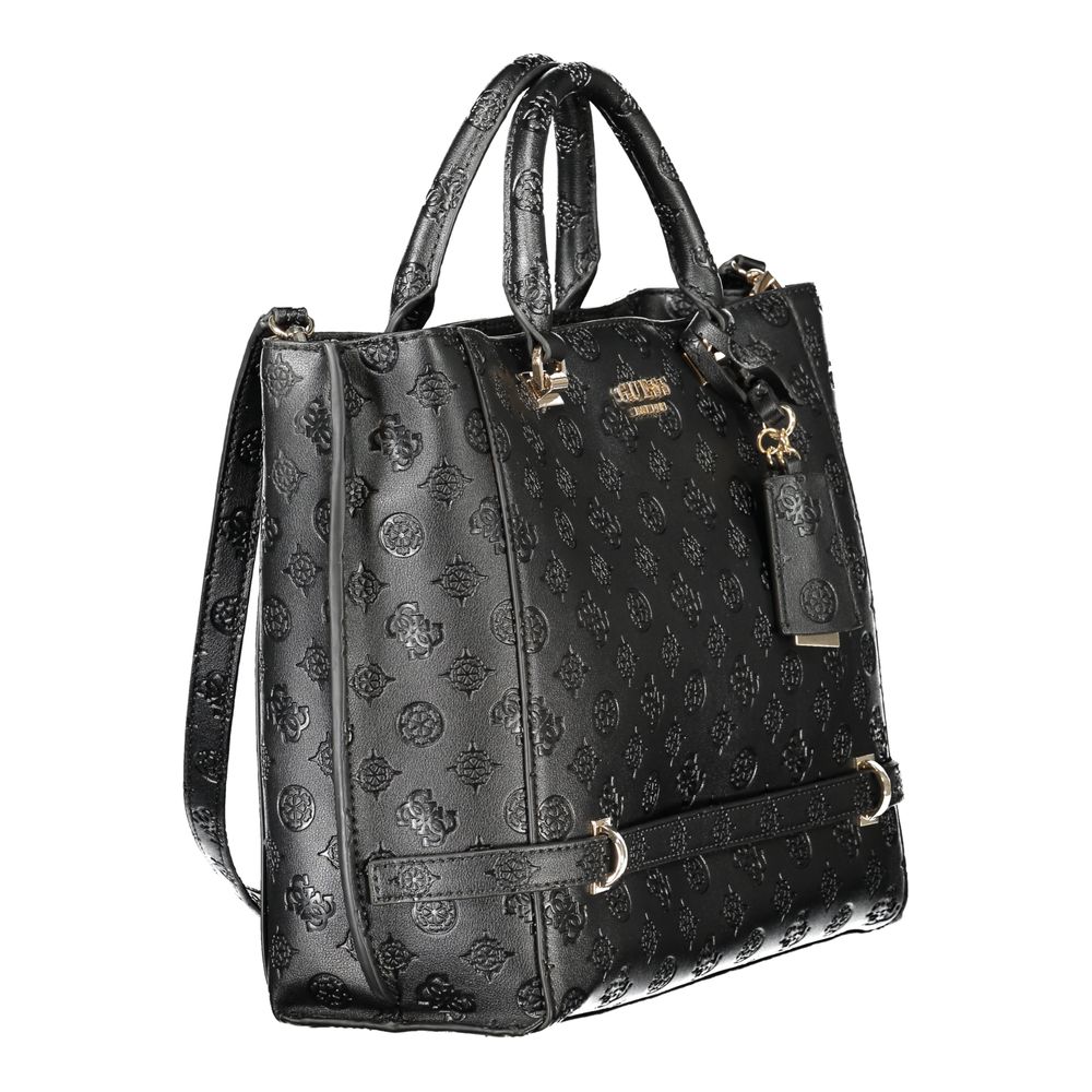 Black Polyethylene Women Handbag
