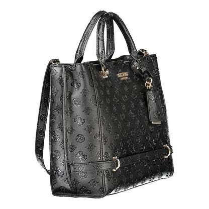 Black Polyethylene Women Handbag