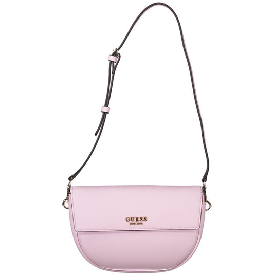 Pink Polyethylene Women Handbag