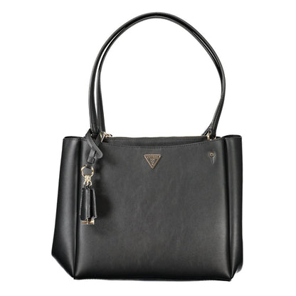 Black Polyethylene Women Handbag