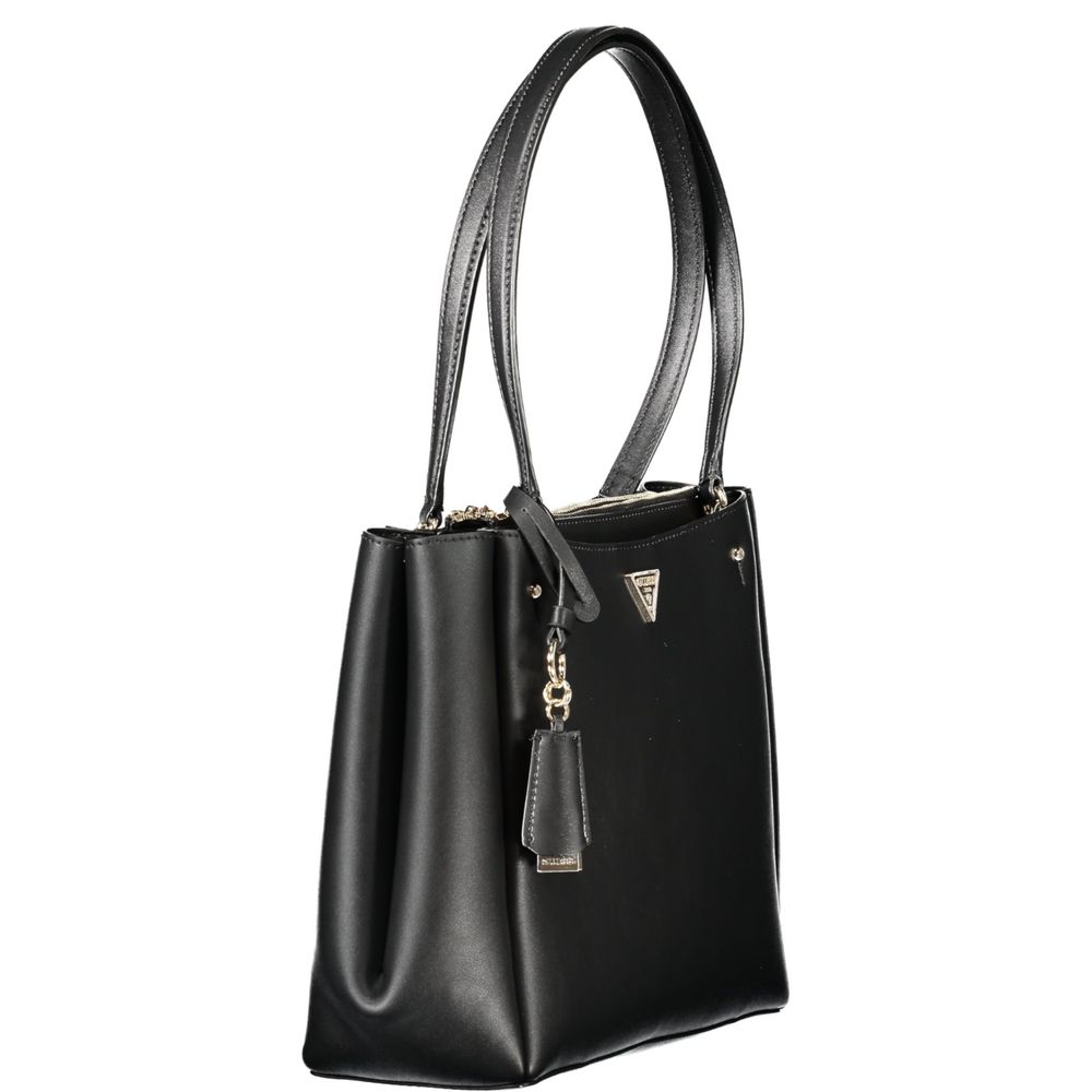Black Polyethylene Women Handbag