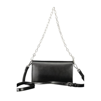 Black Polyethylene Women Handbag