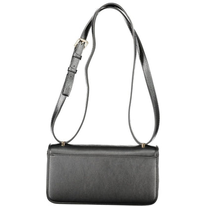 Black Polyethylene Women Handbag
