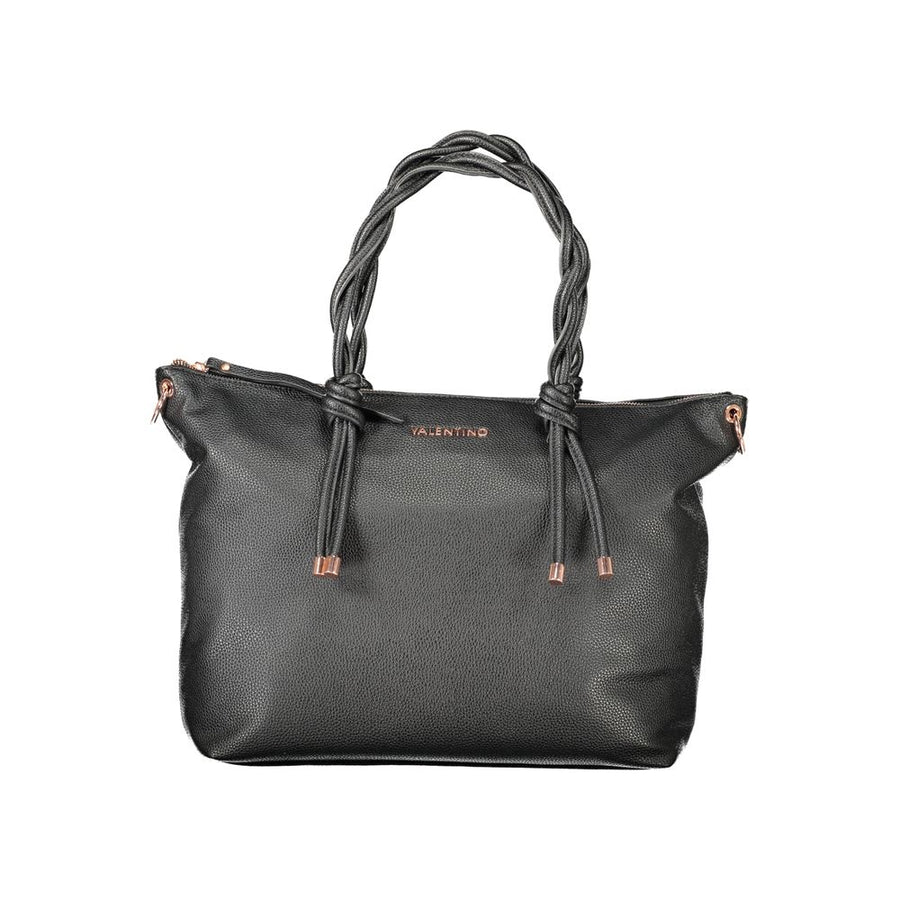 Black Polyethylene Women Handbag