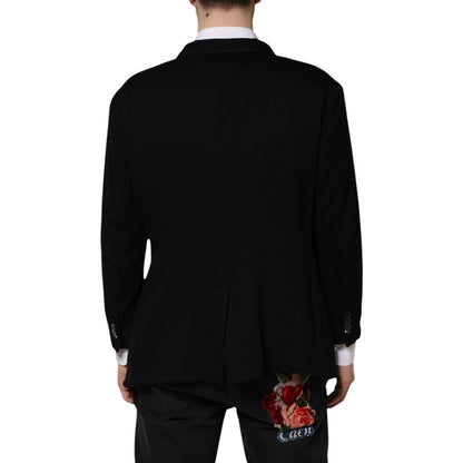 Black Viscose DG Crown Blazer Coat Jacket