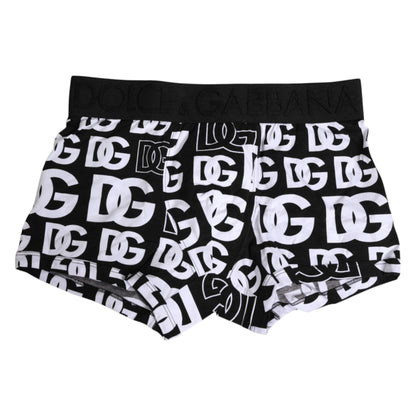 Black Cotton Logo Regular Men Boxer Underwear
