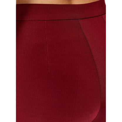 Red Viscose Women Trouser
