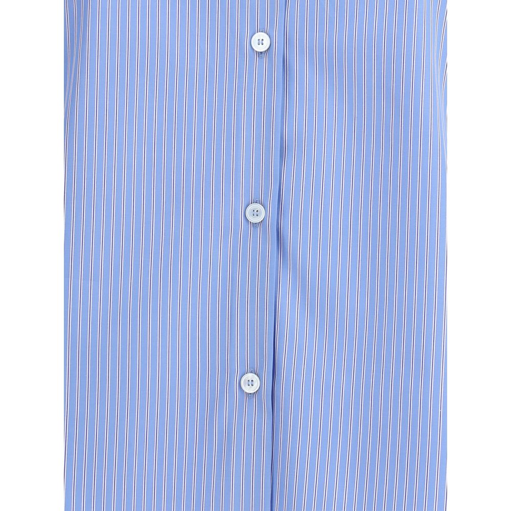 Blue Cotton Pattern Shirt