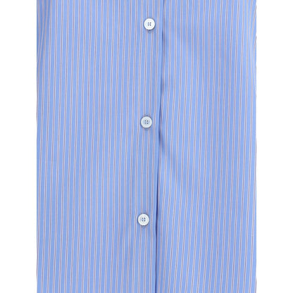 Blue Cotton Pattern Shirt