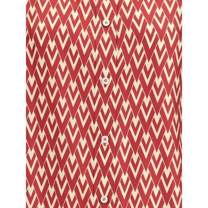Red Silk Pattern Shirt