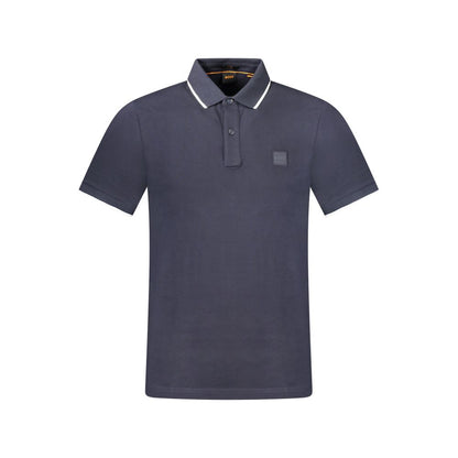 Blue Cotton Polo Shirt