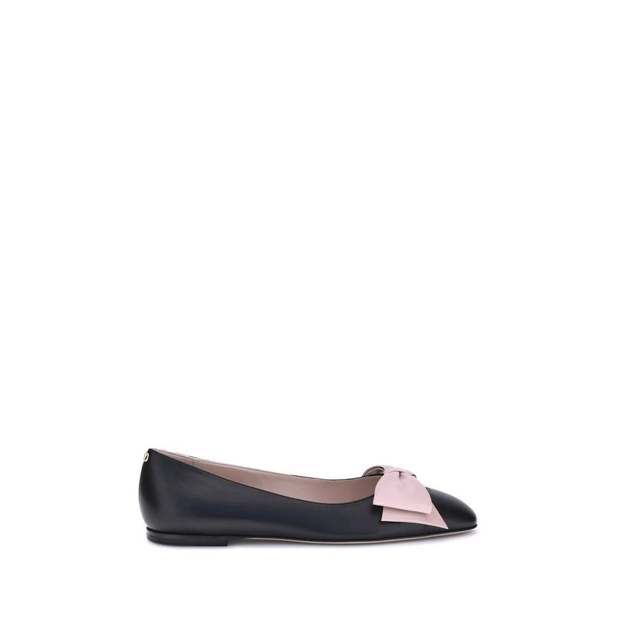 Black Calf Leather Bos Taurus Ballet Flats