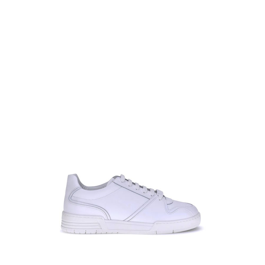 White Rubber Low Top Sneakers
