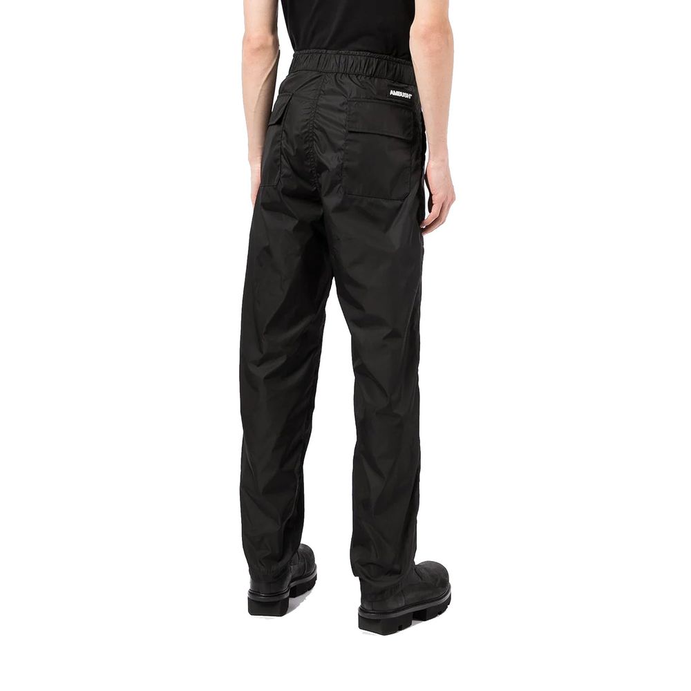 Black Polyamide Athletic Pants