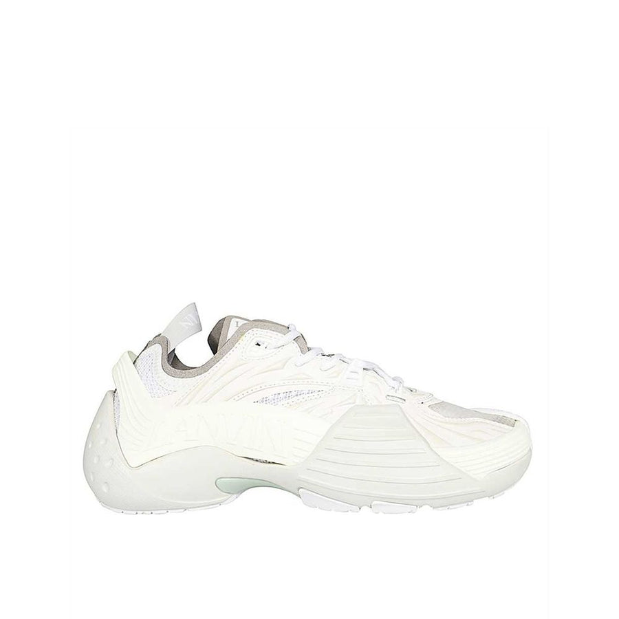White Polyethylene Athletic Sneakers