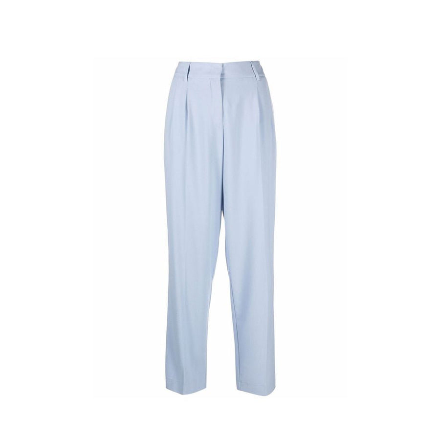 Blue Elastane Dress Pants
