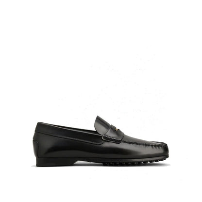 Black Calfskin Slip-On Loafers