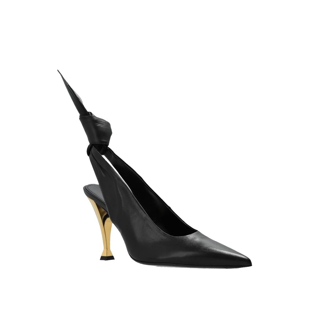 Black Calfskin High Heel Pumps