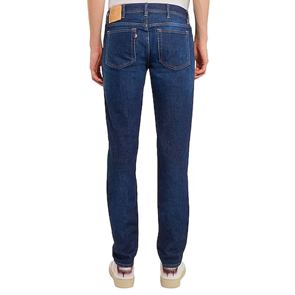Blue Cotton Skinny Jeans