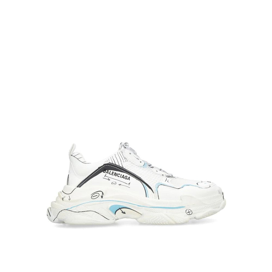 White Calfskin Chunky Sneakers