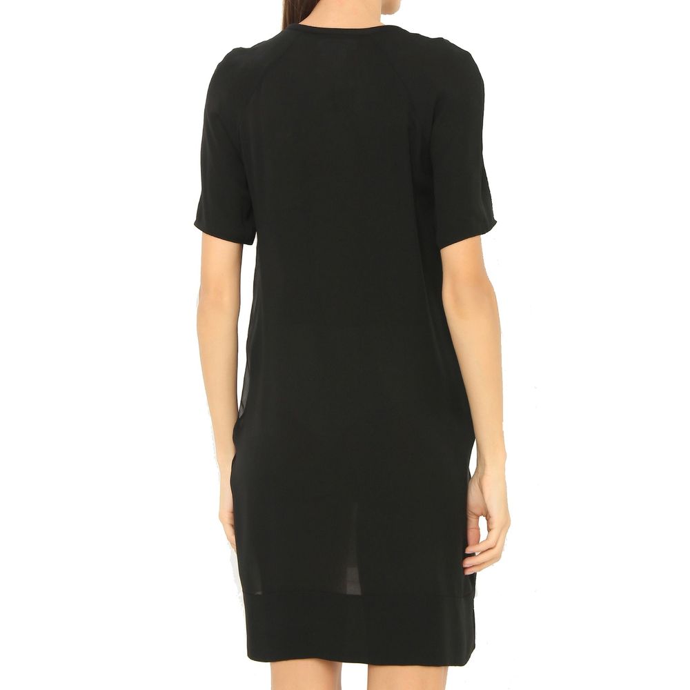 Black Silk Casual Dress