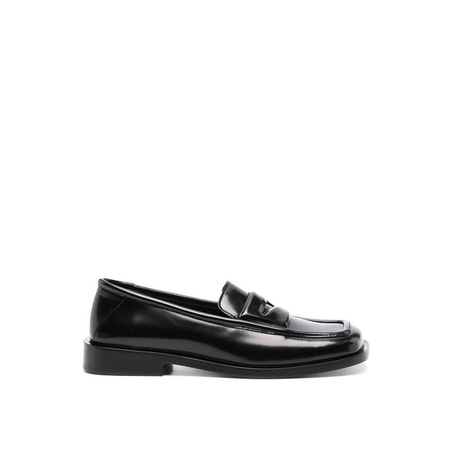 Black Calfskin Slip-On Loafers