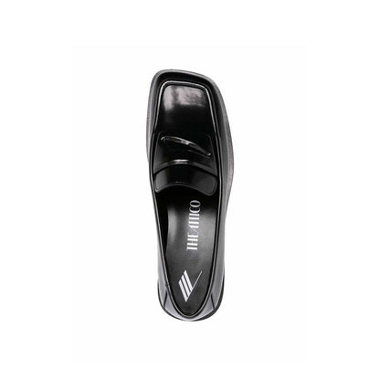 Black Calfskin Slip-On Loafers