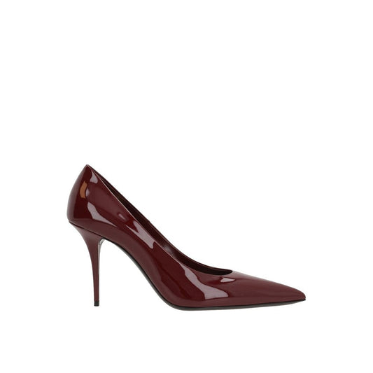 Red Calfskin Platform Pumps