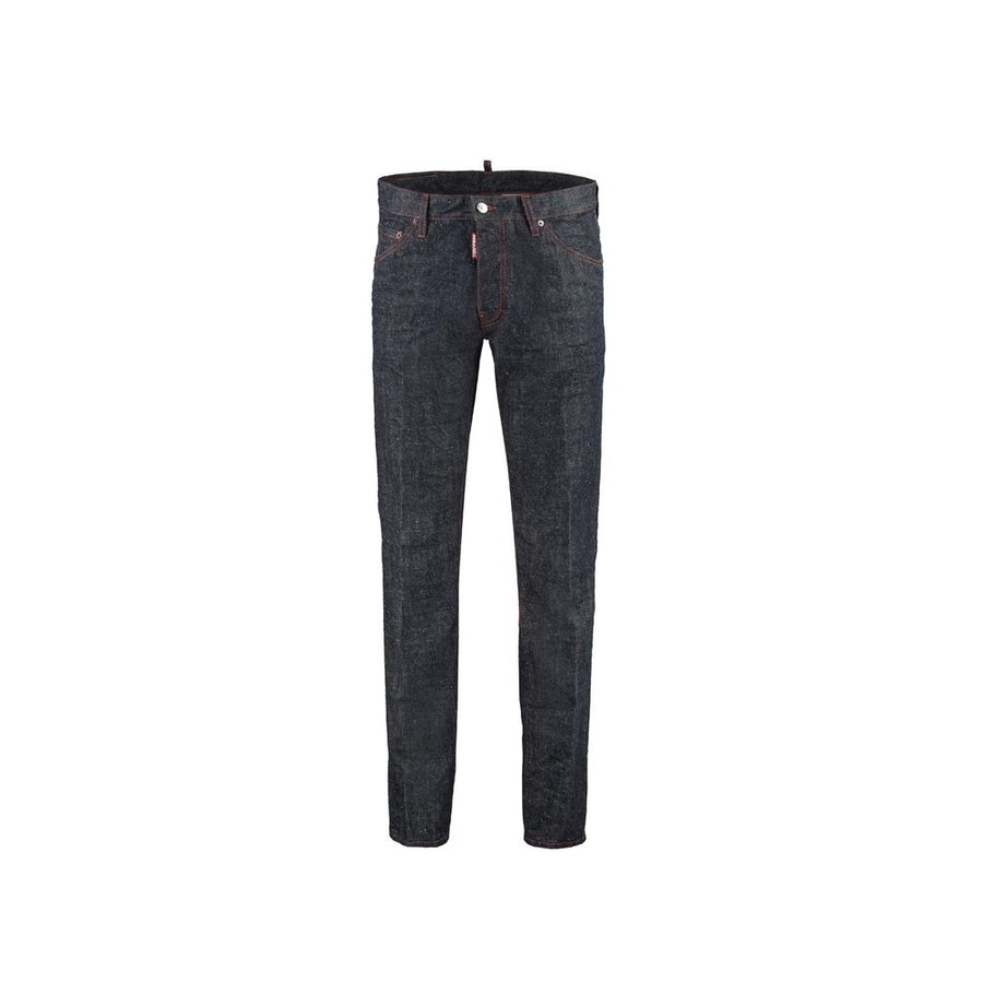 Blue Cotton Relaxed Fit Jeans